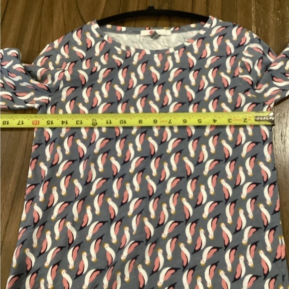 Boden Cotton mini Dress 3/4 sleeve Cockatoo Bird Novelty Print Fun Dress Size 2 - Picture 6 of 8